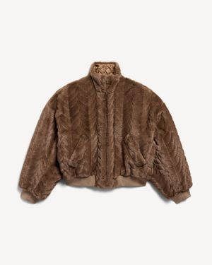 Balenciaga Cropped Jacket - Brown
