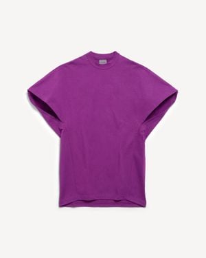 Balenciaga Structured T-Shirt - Purple
