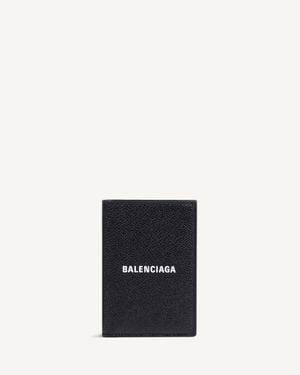 Balenciaga Cash Vertical Bifolded Wallet - Black