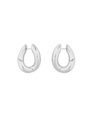 Balenciaga Loop Earrings - Metallic