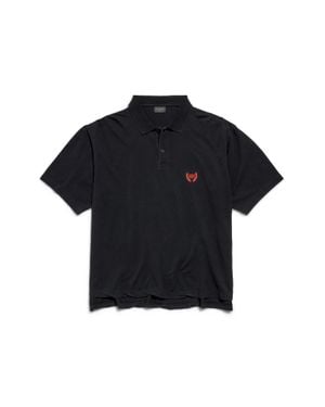 Balenciaga Laurel Classic Kurzärmeliges Regular-Poloshirt - Schwarz