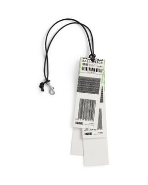 Balenciaga Anhänger/Schlüsselring Baggage Sticker - Weiß
