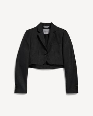 Balenciaga Cropped Jacket - Black