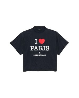 Balenciaga I Love Paris & T-Shirt Oversized in White | Lyst