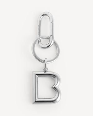 Balenciaga B Keychain - White