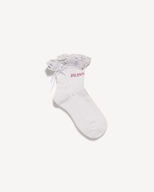 Balenciaga Bow Socks - White