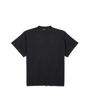 Balenciaga Camiseta Security Tape Logo Oversized - Negro
