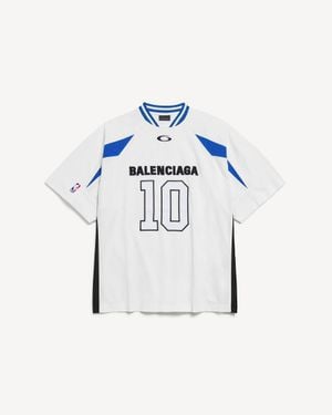 Balenciaga Nba Collaboration Oversized T-Shirt - Blue