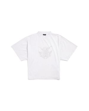 Balenciaga Kittycat Cropped T-shirt - White