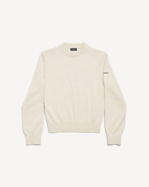 Balenciaga Jersey Con Cuello Redondo - Blanco