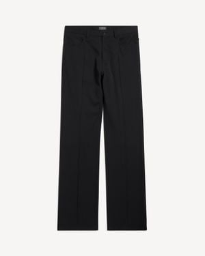 Balenciaga Straight Fit Tailored Trousers - Black