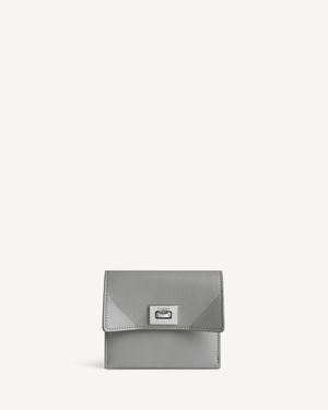 Balenciaga Rodeo Card Holder With Flap - Grey
