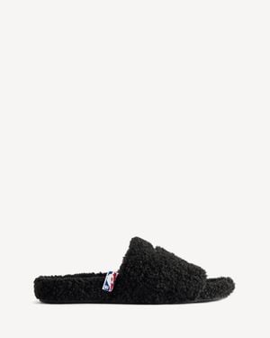 Balenciaga Nba Collaboration Furry Open Mule - Black