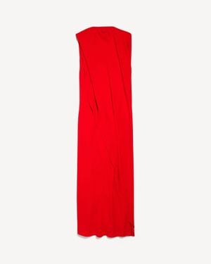 Balenciaga Draped Dress - Red