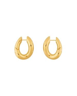 Balenciaga Loop Earrings - Metallic