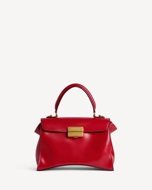 Balenciaga Hourglass Avenue Henkeltasche Klein - Rot
