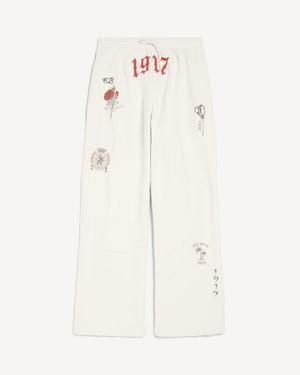 Balenciaga Tattoo Baggy Sweatpants - White