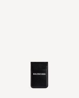 Balenciaga Cash Magnet Card Holder With Stand - Black