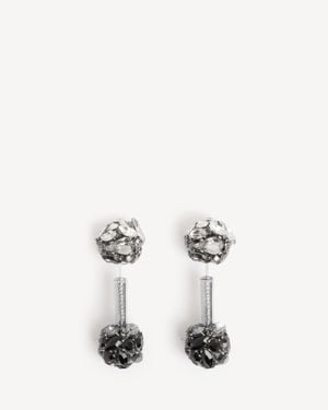 Balenciaga Atom Bar Earrings - White