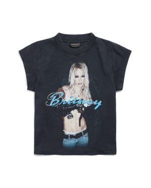 Balenciaga Camiseta Shrunk Music - Azul