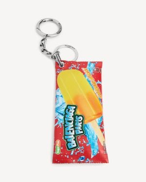 Balenciaga Keychain/Charm Snack Pouch - White