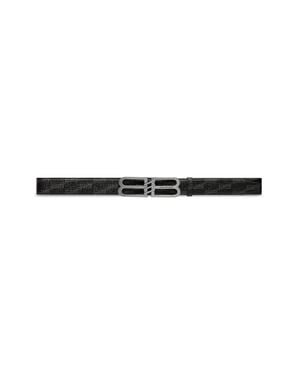 Balenciaga Bb Signature Belt Bb Monogram Coated Canvas - Black