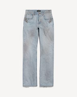 Balenciaga City Straight Trousers - Blue