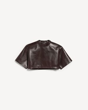 Balenciaga Super Cropped Top - Brown