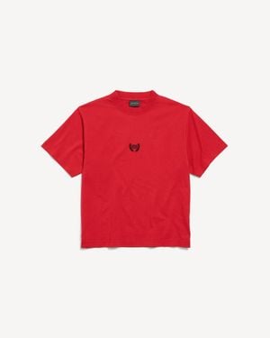 Balenciaga Laurel Classic Medium Fit T-Shirt - Red