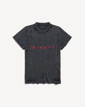 Balenciaga Dirac Equation Fitted T-Shirt - Blue