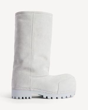 Balenciaga Alaska Fur High Boot - White