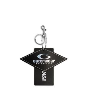 Balenciaga Keychain 2 Tags Charm - Black