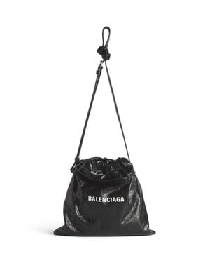 Balenciaga Shopper Dust Bag Crossbody Pouch Medium - Black