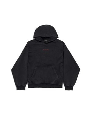 Balenciaga Back Hoodie Medium Fit - Blue