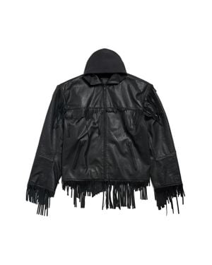 Balenciaga Fransenjacke - Schwarz