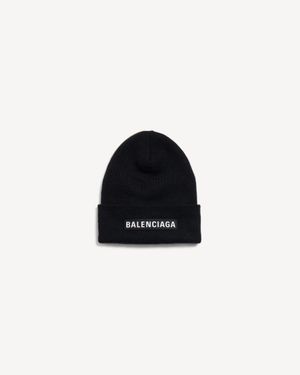 Balenciaga Patch Beanie - Black