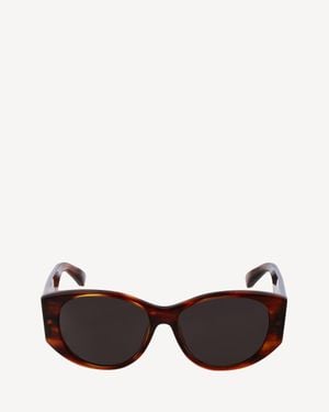 Balenciaga Nano Round Sunglasses - Brown