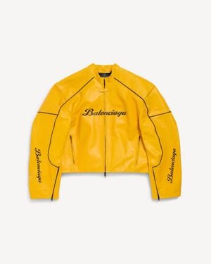 Balenciaga I Automobili Lamborghini Biker Jacket - Yellow