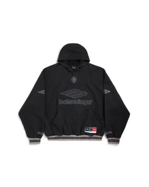 Balenciaga 3B Football Polo Hoodie - Black