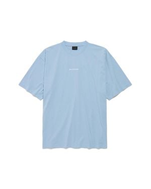 Balenciaga Back T-Shirt Medium Fit - Blue