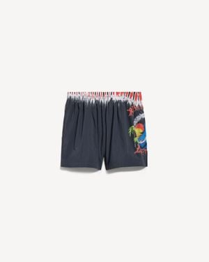 Balenciaga Bañador Corto Extreme Tie Dye - Azul