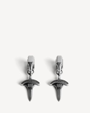 Balenciaga Pendientes Colgantes Goth - Blanco
