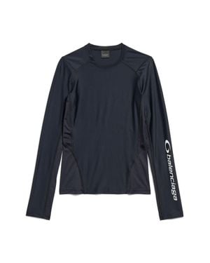 Balenciaga Long Sleeve Fitted Top - Blue