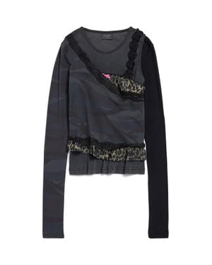 Balenciaga Layered Asymmetric Top - Black