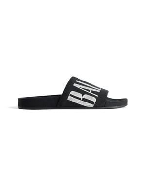 Balenciaga Pool Slide Sandal - Black