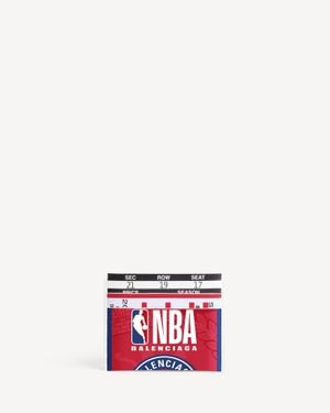 Balenciaga Nba Collaboration Passport Card Holder - - Men - Red