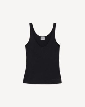 Balenciaga V-Neck Tank Top - Black