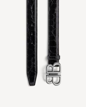 Balenciaga Monaco Belt Crocodile Embossed - Black