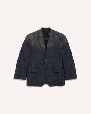 Balenciaga Faded Tailored Jacket Large Fit - Blue