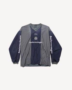 Balenciaga Outerwear Long Sleeve Top - Blue